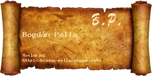 Bogdán Polla névjegykártya